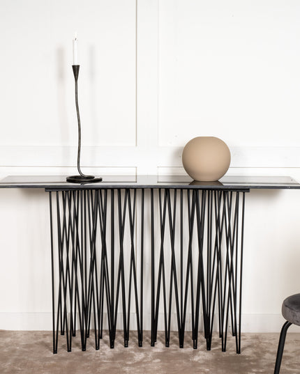 Stone - Side Table high- Artifical Stone / Black