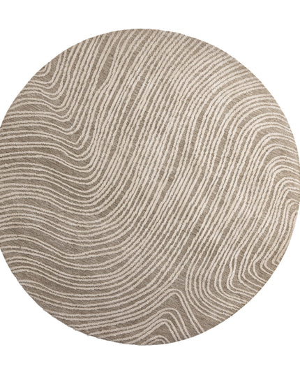 Melle Mikropolyester - 200*200- -Rund-Elfenbensbeige