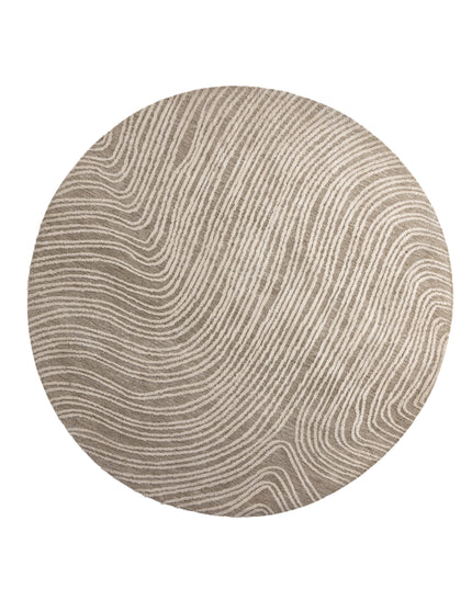 Melle Mikropolyester - 200*200- -Rund-Elfenbensbeige