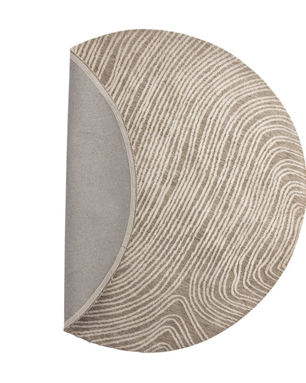Melle Mikropolyester - 200*200- -Rund-Elfenbensbeige