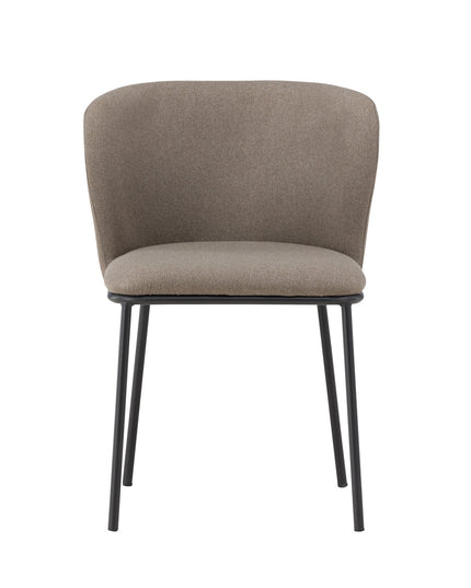 Edina matstol 2-pack - svart / brunt linne