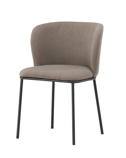 Edina matstol 2-pack - svart / brunt linne
