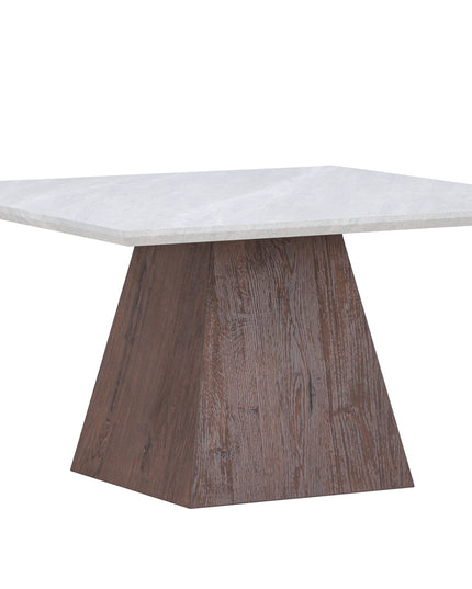 Журнальный столик Cael 80x80x45 cm - МДФ 3D-бумага мокко / под камень