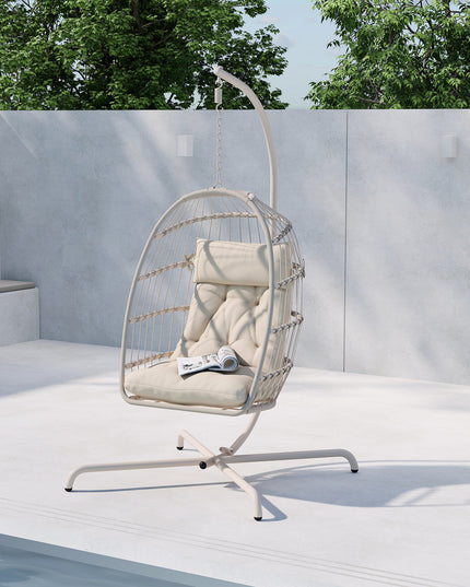 Trezza Haning Chair - Beige / Beige
