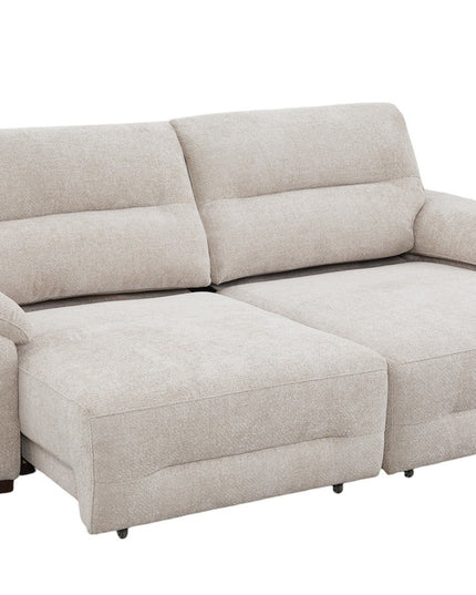 Argo 3‑istuttava sähkömekanismisohva – beige, USB‑portit - #KalusteDuo_#Huonekaluliike_3 istuttava sohva
