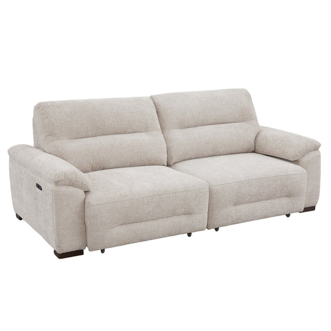 Argo 3‑istuttava sähkömekanismisohva – beige, USB‑portit - #KalusteDuo_#Huonekaluliike_3 istuttava sohva