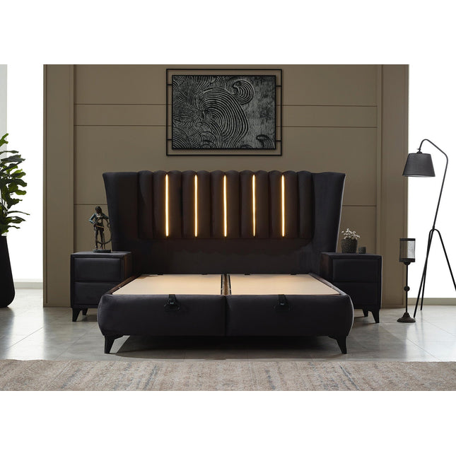 Bella jenkkisänky LED‑sängynpäädyllä – Elegance‑patja 7-vyöhykkeinen - #KalusteDuo_#Huonekaluliike_Jenkkisänky