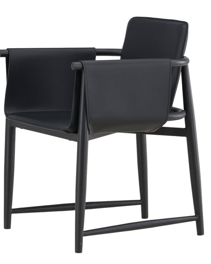 Bjäre nojatuoli 60x61x78 cm - metallirunko / musta PU - KalusteDuo_Huonekaluliike_Tuoli