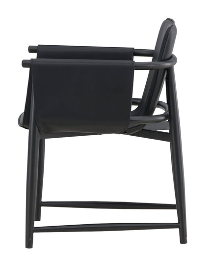 Bjäre nojatuoli 60x61x78 cm - metallirunko / musta PU - KalusteDuo_Huonekaluliike_Tuoli
