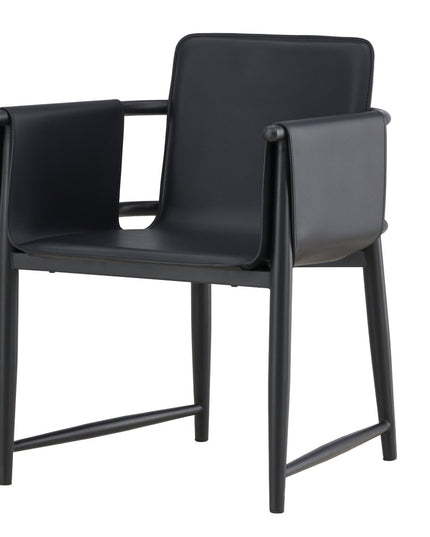 Bjäre nojatuoli 60x61x78 cm - metallirunko / musta PU - KalusteDuo_Huonekaluliike_Tuoli