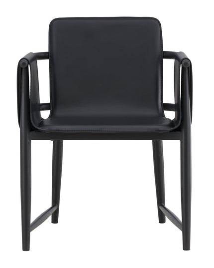 Bjäre nojatuoli 60x61x78 cm - metallirunko / musta PU - KalusteDuo_Huonekaluliike_Tuoli
