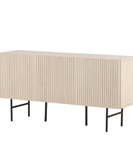 Björkön senkki 150 cm - valkolakattu / viilu - #KalusteDuo_#Huonekaluliike_Säilytyskaluste