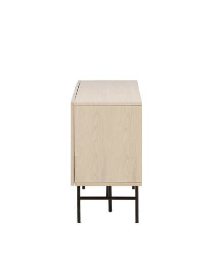 Björkön senkki 150 cm - valkolakattu / viilu - #KalusteDuo_#Huonekaluliike_Säilytyskaluste