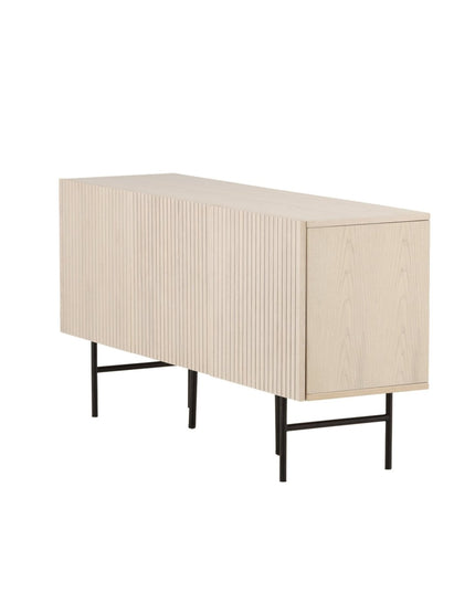 Björkön senkki 150 cm - valkolakattu / viilu - #KalusteDuo_#Huonekaluliike_Säilytyskaluste