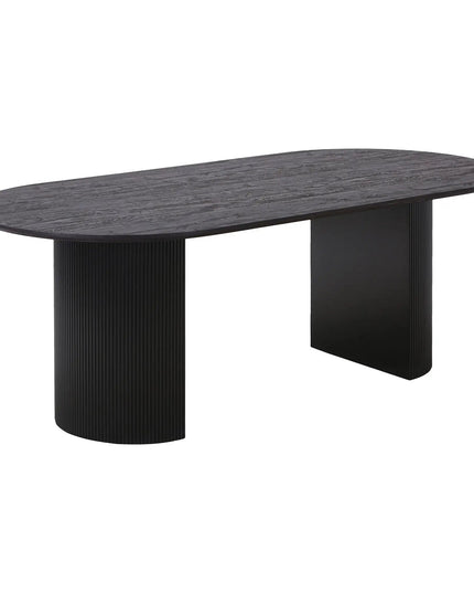 Boavista Ruokapöytä musta ja tammi 210*100 cm - KalusteDuo_Huonekaluliike_Ruokapöytä
