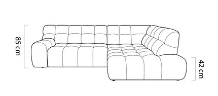Campile L kulmasohva 287 cm - sähkösäätöinen istuin - #KalusteDuo_#Huonekaluliike_Kulmasohva