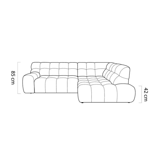 Campile L kulmasohva 287 cm - sähkösäätöinen istuin - #KalusteDuo_#Huonekaluliike_Kulmasohva