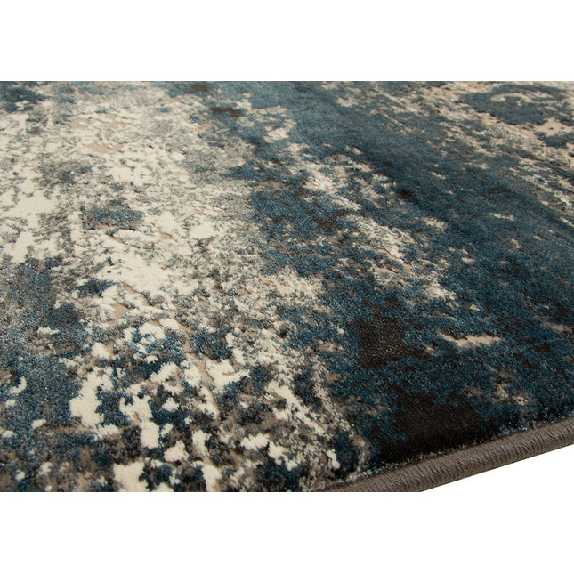 Cannes matto 160×230 cm turkoosi/beige - #KalusteDuo_#Huonekaluliike_Matto