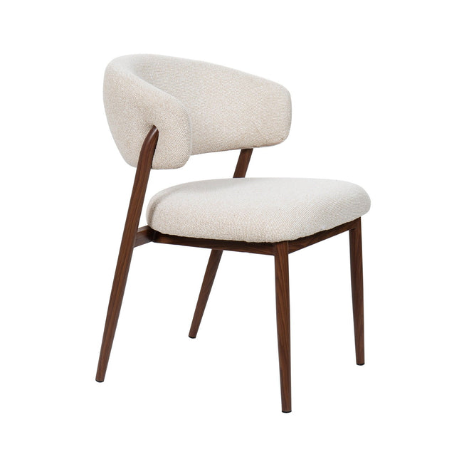 Cavi ruokatuoli - tumma pähkinä / beige - #KalusteDuo_#Huonekaluliike_Ruokatuoli