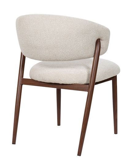Cavi ruokatuoli - tumma pähkinä / beige - #KalusteDuo_#Huonekaluliike_Ruokatuoli