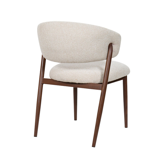 Cavi ruokatuoli - tumma pähkinä / beige - #KalusteDuo_#Huonekaluliike_Ruokatuoli