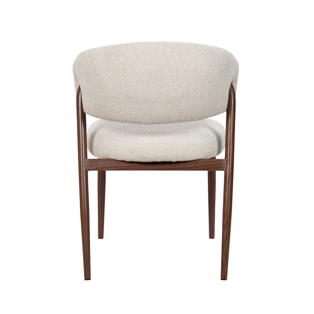 Cavi ruokatuoli - tumma pähkinä / beige - #KalusteDuo_#Huonekaluliike_Ruokatuoli
