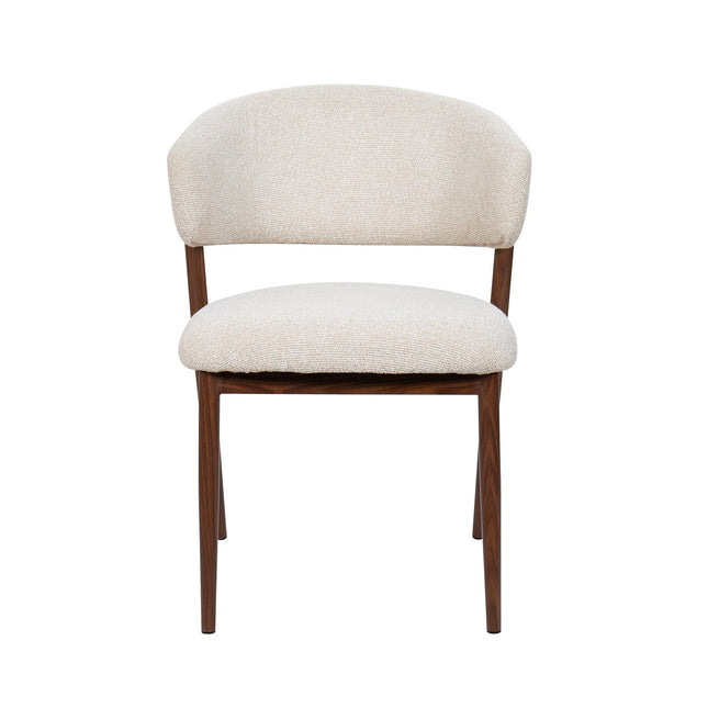 Cavi ruokatuoli - tumma pähkinä / beige - #KalusteDuo_#Huonekaluliike_Ruokatuoli
