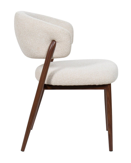 Cavi ruokatuoli - tumma pähkinä / beige - #KalusteDuo_#Huonekaluliike_Ruokatuoli