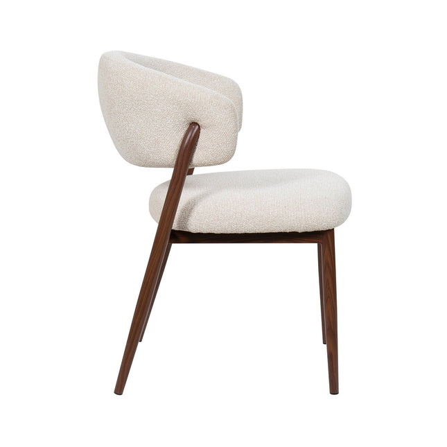 Cavi ruokatuoli - tumma pähkinä / beige - #KalusteDuo_#Huonekaluliike_Ruokatuoli