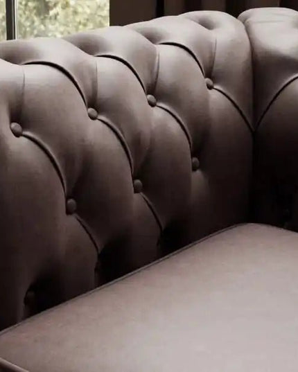 Chesterfield sohvaryhmä aidolla nahalla - KalusteDuo_Huonekaluliike_sohvaryhmä