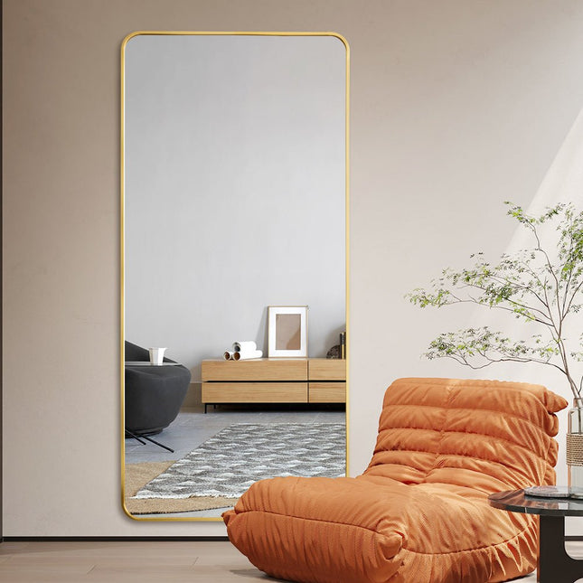 Chic seinäpeili 80×180 cm – kultakehys, alumiinirunko - #KalusteDuo_#Huonekaluliike_seinäpeili