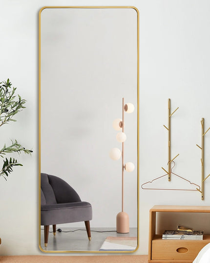 Chic seinäpeili 80×180 cm – kultakehys, alumiinirunko - #KalusteDuo_#Huonekaluliike_seinäpeili