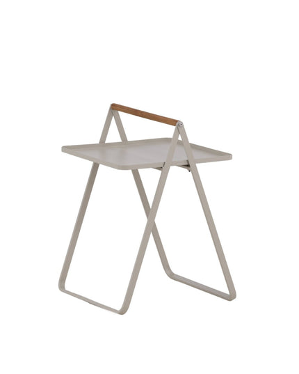 Clarin sivupöytä teräs - beige / suorakaide 40*45*50 - KalusteDuo_Huonekaluliike_Pöytä ulkokäyttöön