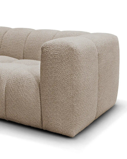 Duffy 3‑istuttava sohva - beige tai valkoinen teddy kangas - KalusteDuo_Huonekaluliike_3 istuttava sohva