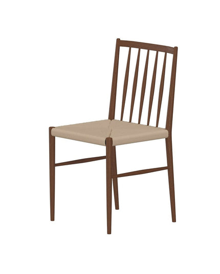 Enes ruokatuoli - 2 kpl - teräs mokka / beige köysi - KalusteDuo_Huonekaluliike_Tuoli