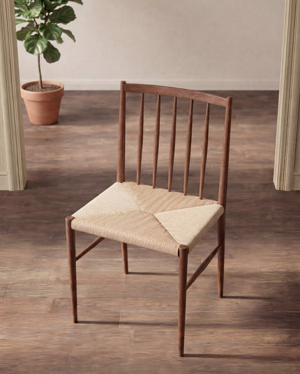Enes ruokatuoli - 2 kpl - teräs mokka / beige köysi - KalusteDuo_Huonekaluliike_Tuoli
