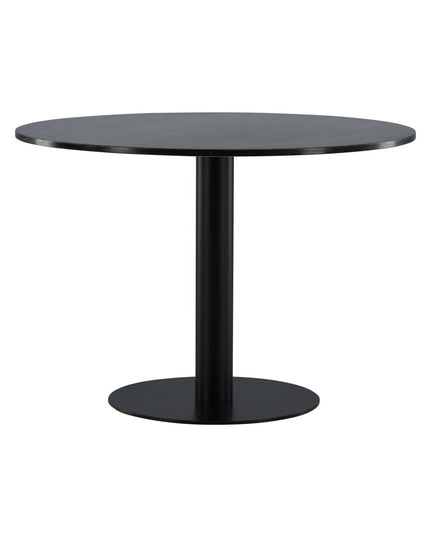 Estelle ruokapöytä pyöreä 106cm harmaa marmori / mustat jalat - #KalusteDuo_#Huonekaluliike_Ruokapöytä