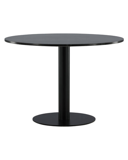 Estelle ruokapöytä pyöreä 106cm harmaa marmori / mustat jalat - #KalusteDuo_#Huonekaluliike_Ruokapöytä