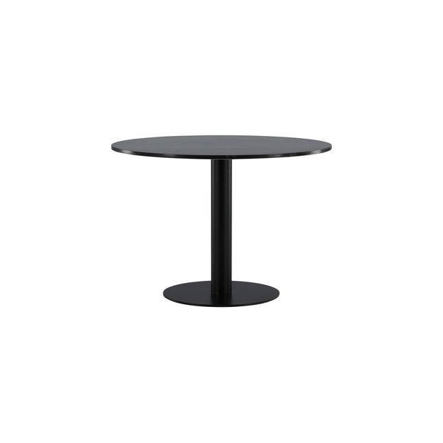 Estelle ruokapöytä pyöreä 106cm harmaa marmori / mustat jalat - #KalusteDuo_#Huonekaluliike_Ruokapöytä