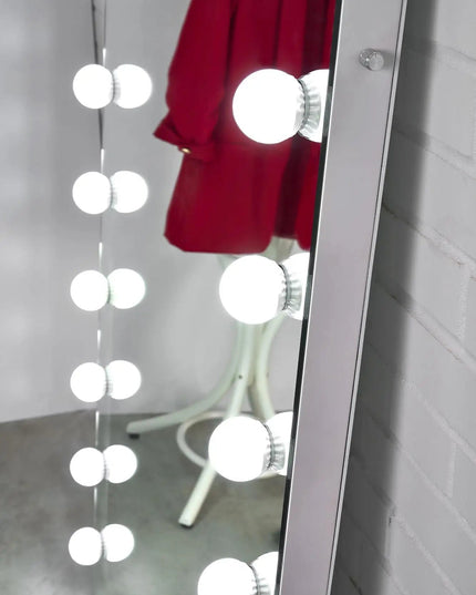 GlowBuddy seisova peili 170x87 cm — hopea, LED - valaistus - KalusteDuo_Huonekaluliike_Peili