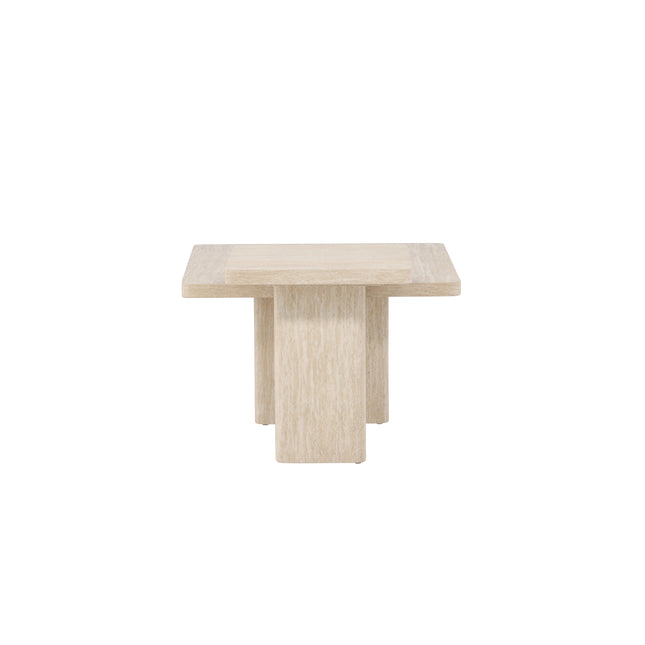 Qvart sohvapöytä 80x80x46 cm + 50x50x56 cm - travertiininvärinen
