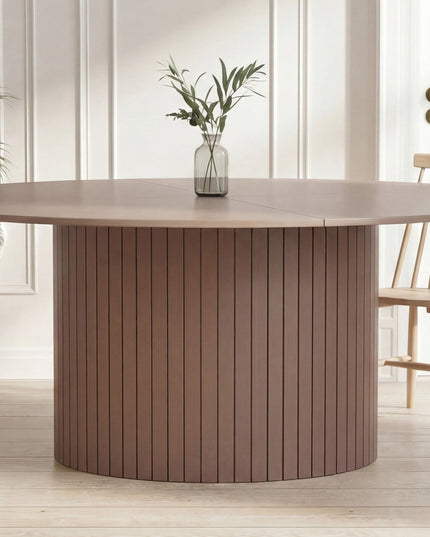 Härön ruokapöytä ø180cm - ruskea MDF - KalusteDuo_Huonekaluliike_Ruokapöytä