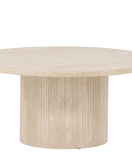 Härön sohvapöytä ø80x38 cm - travertiininvärinen - #KalusteDuo_#Huonekaluliike_Pöytä
