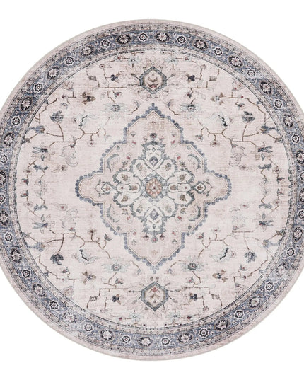 Havana matto, luonnonvalkoinen/beige/pölynsininen, ø200 cm - #KalusteDuo_#Huonekaluliike_matot