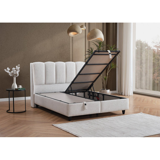 Helsinki comfort jenkkisänky säilytystilalla – valkoinen, koot 160x200 ja 180x200 - #KalusteDuo_#Huonekaluliike_Jenkkisänky