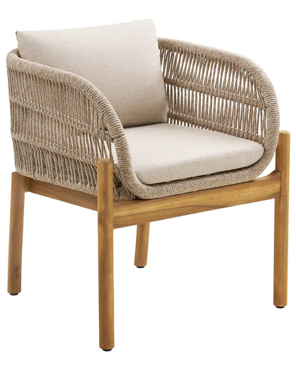 House Nordic Terracina ‑ruokailuryhmä ø120 cm – 4 hengelle, beige - KalusteDuo_Huonekaluliike_pihakaluste setti