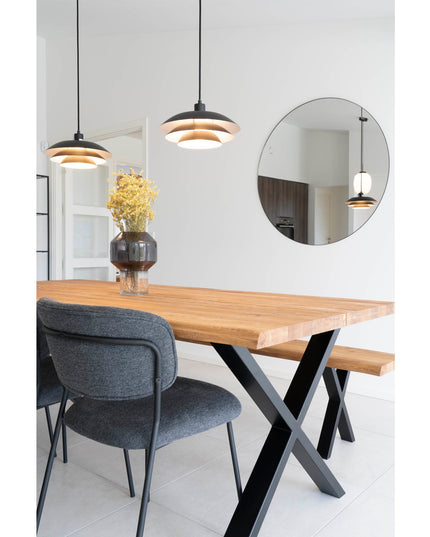 Jersey pyöreä seinäpeili 100 cm – musta kehys - #KalusteDuo_#Huonekaluliike_seinäpeili