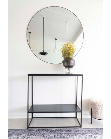Jersey pyöreä seinäpeili 100 cm – musta kehys - #KalusteDuo_#Huonekaluliike_seinäpeili