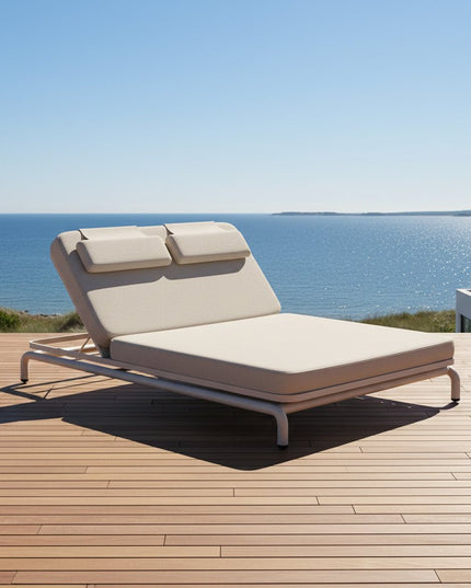 Kirra Double Sunbed - hiekka tai harmaa väri - KalusteDuo_Huonekaluliike_Aurinkovuode