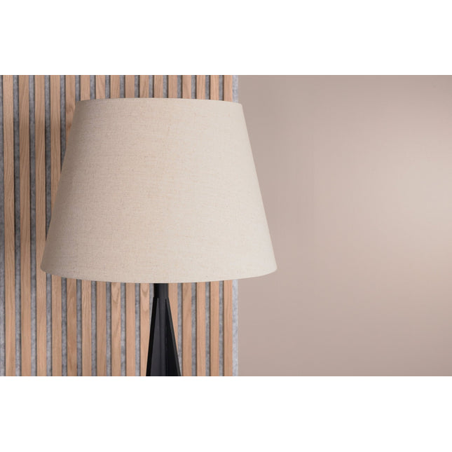 Kona -lattiavalaisin - musta/pellava - KalusteDuo_Huonekaluliike_Valaisin